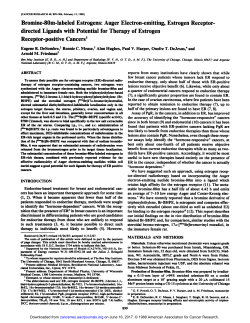 Bromine-80m-labeled Estrogens: Auger Electron