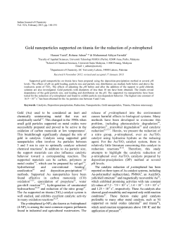 Gold nanoparticles supported on titania for the reduction of p