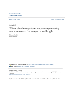 Effects of online repetition practice on promoting - Purdue e-Pubs