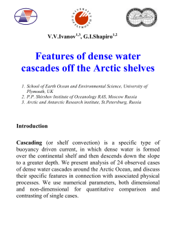 Formation of dense water cascades on the Arctic shelves