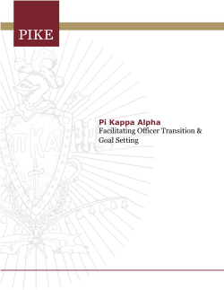 Facilitating Officer Transition and Goal Setting