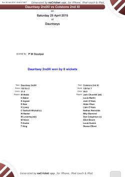 Dauntsey 2ndXI vs Colstons 2nd XI
