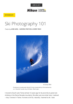 Ski Photography 101 from Nikon