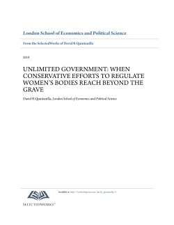 UNLIMITED GOVERNMENT: WHEN CONSERVATIVE EFFORTS TO