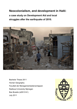 Neocolonialism, and development in Haiti