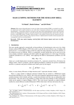 Mass lumping methods for the semi-loof shell element