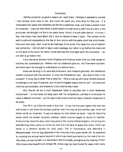 Conclusion I lefl the woods for as good a reason as I went there