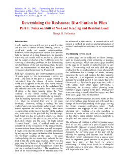 Determining the Resistance Distribution in Piles