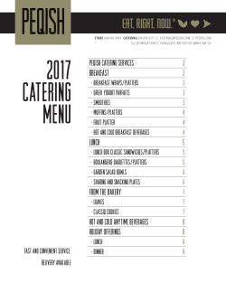 our menu
