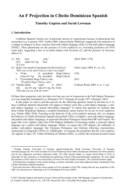 An F Projection in Cibe&ntilde;o Dominican Spanish