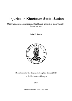 Injuries in Khartoum State, Sudan - (BORA)