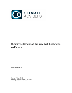 Quantifying Benefits of the New York Declaration