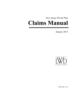 table of contents - New Jersey Department of Labor
