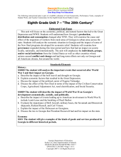 Unit 7 - Georgia Standards