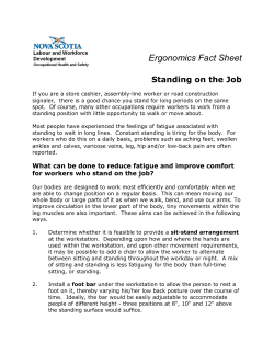 Standing on the Job - Government of Nova Scotia