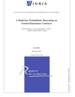 A Model for Probabilistic Reasoning on Assume/Guarantee Contracts