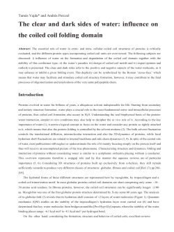 The clear and dark sides of water: influence on the coiled coil folding
