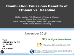 Ethanol Combustion Emissions Meeting