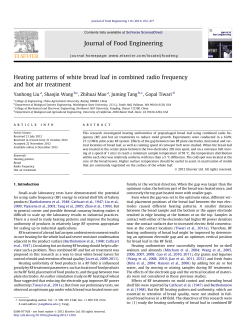 Heating patterns of white bread loaf in combined radio