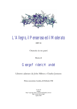 L`Allegro, il Penseroso ed il Moderato