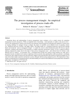The process management triangle: An empirical investigation of