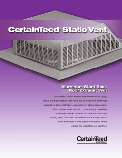 Aluminum Slant Back Roof Exhaust Vent