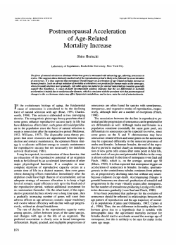 Postmenopausal Acceleration of Age-Related