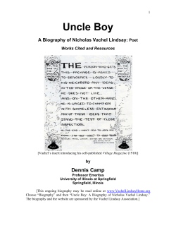 Works Cited - Vachel Lindsay Association