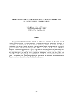 Development of Electrochemical Separations of
