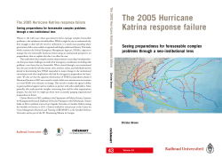 The 2005 Hurricane Katrina response failure