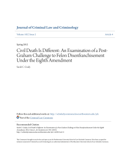 Civil Death Is Different - Northwestern University School of Law