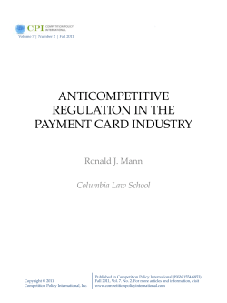 anticompetitive regulation in the payment card industry