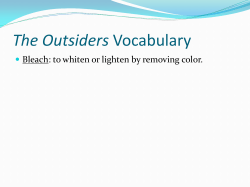 The Outsiders Vocabulary