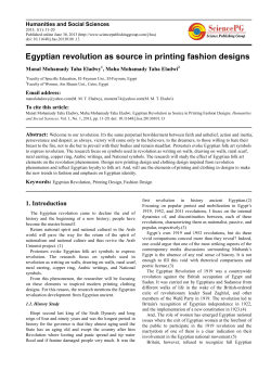 Egyptian revolution as source in printing fashion designs