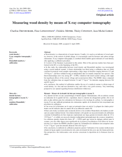 Measuring wood density by means of X