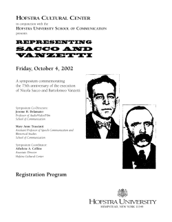 sacco and vanzetti - Hofstra University