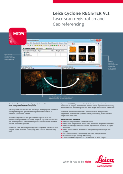 Leica Cyclone REGISTER 9.1 Laser scan