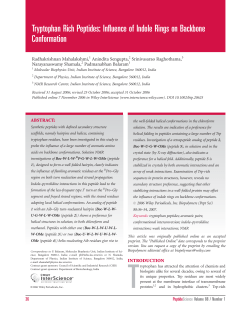 Tryptophan rich peptides: Influence of indole rings on backbone
