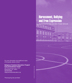 Harassment, Bullying and Free Expression