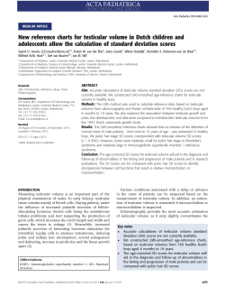 New reference charts for testicular volume in
