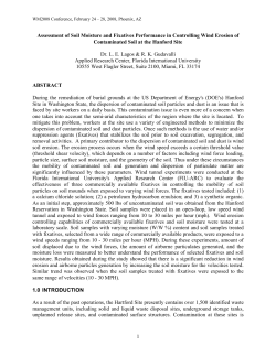 1 Assessment of Soil Moisture and Fixatives Performance in
