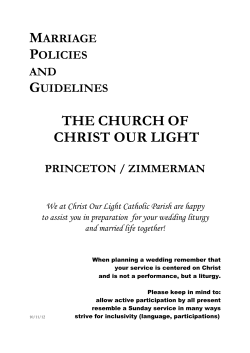 Marriage Policies and Guidelines Handbook