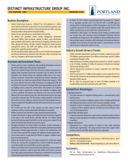 Distinct Infrastructure Group Inc.