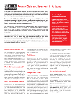 Felony Disfranchisement in Arizona