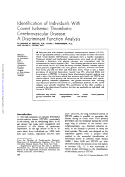 Identification of Individuals With Covert Ischemic Thrombotic