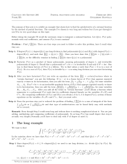 Partial fractions long problem.
