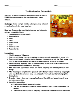 The Marshmallow Catapult Lab