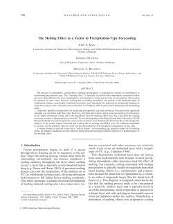 The Melting Effect as a Factor in Precipitation