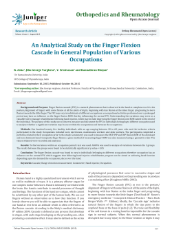 An Analytical Study on the Finger Flexion Cascade in General