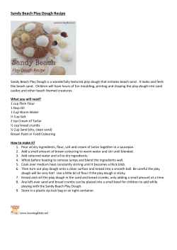 Sandy Beach Play Dough Recipe
